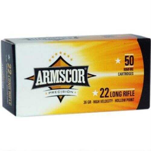 22 Long Rifle 50 Rounds Ammunition Armscor Precision Inc 36 Grain Hollow Point